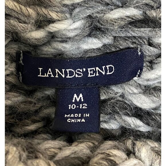 Land's End chunky knit marled cowl neck sweater, Size M - Picture 5 of 8